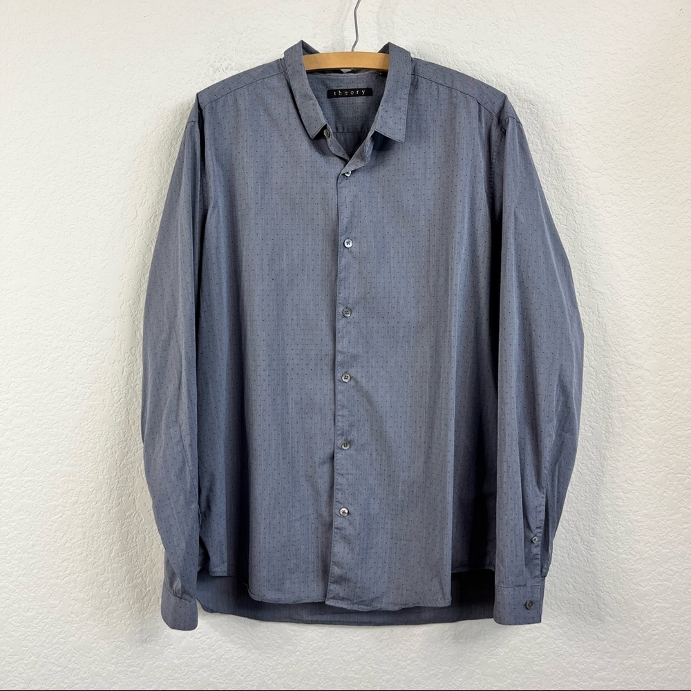 Theory Dotted Stephan Fieldspar Button Down Shirt - image 3
